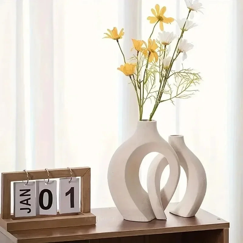 Duo de Vases Arches – Géométrie douce, élégance contemporaine