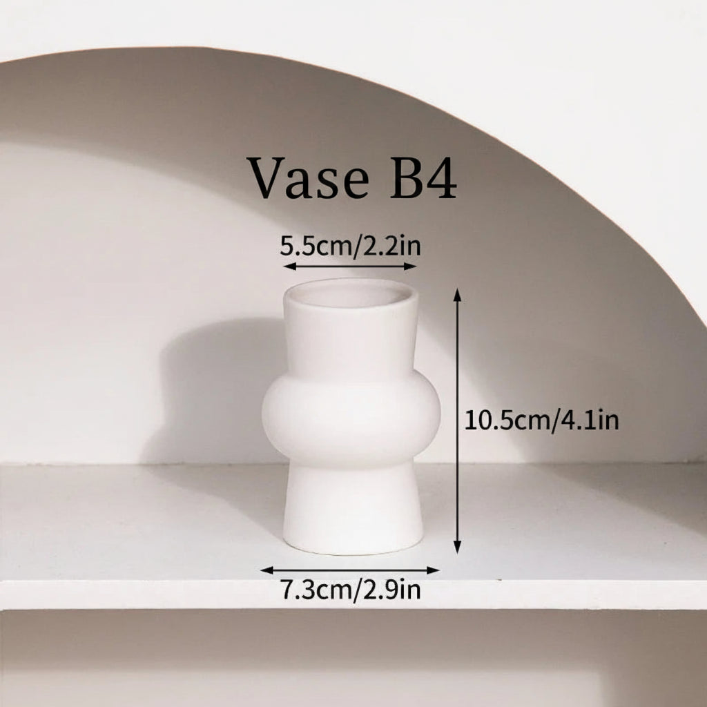 Vase Céramique Rétro – Formes rondes, âme douce