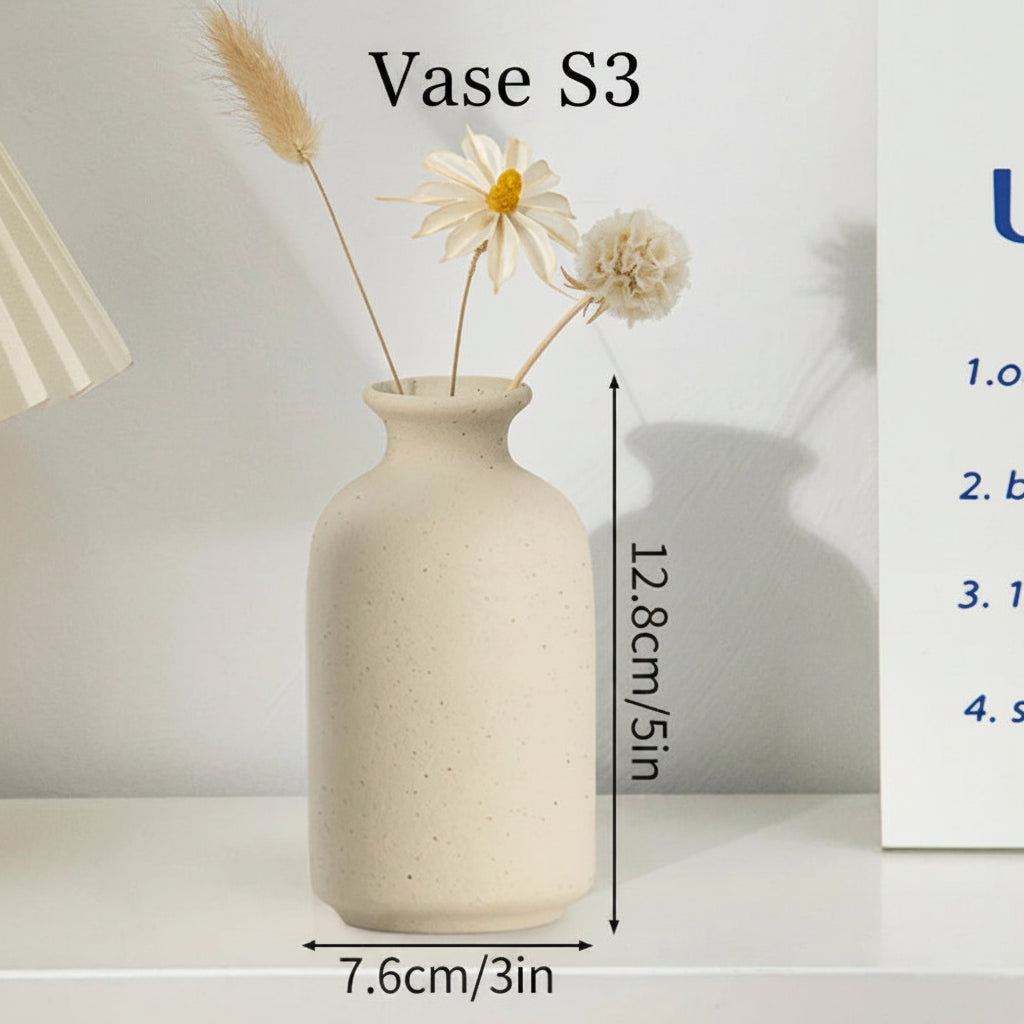 Vase Céramique Rétro – Formes rondes, âme douce
