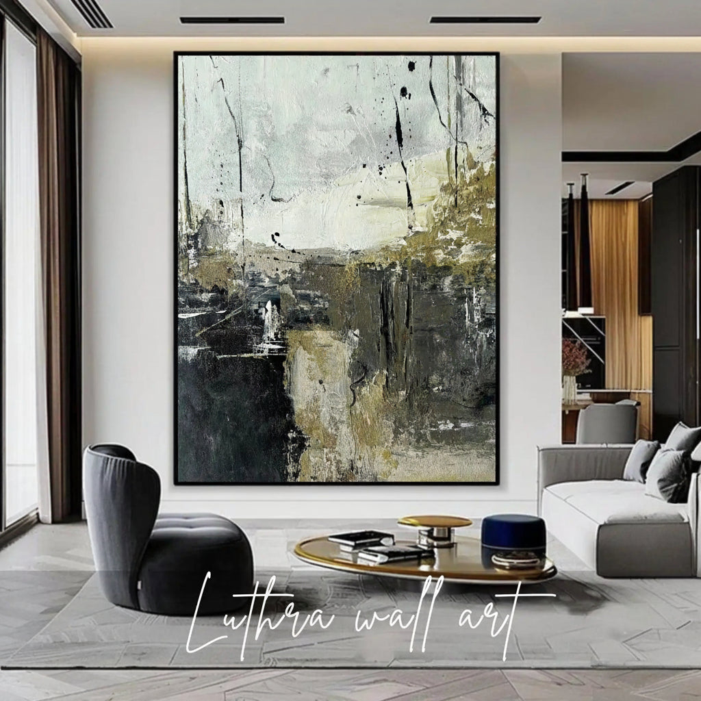 Tableau mural abstrait géométrique – Style Mid-Century