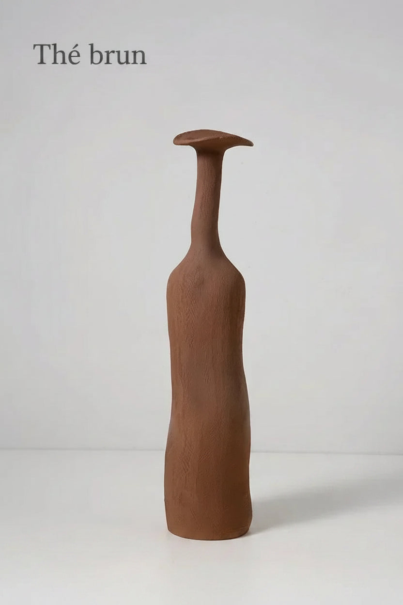 Vase Céramique Morandi – Silhouette brute, palette douce