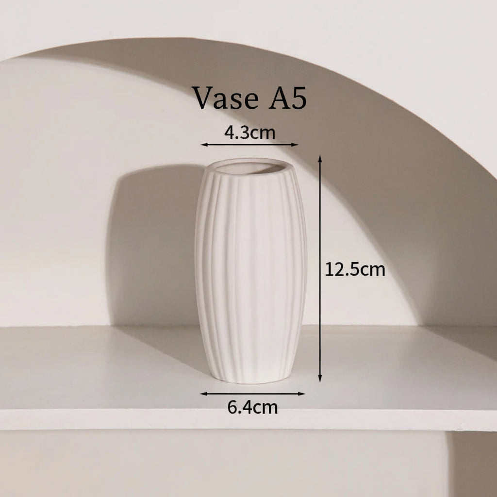 Vase Céramique Rétro – Formes rondes, âme douce