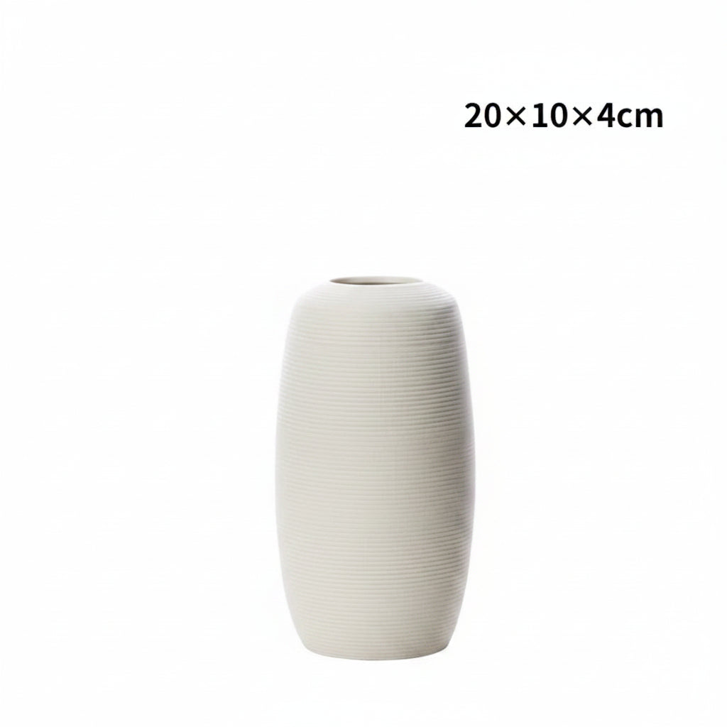 Vase Céramique Blanc Brossé – Pureté sculpturale, esprit nordique