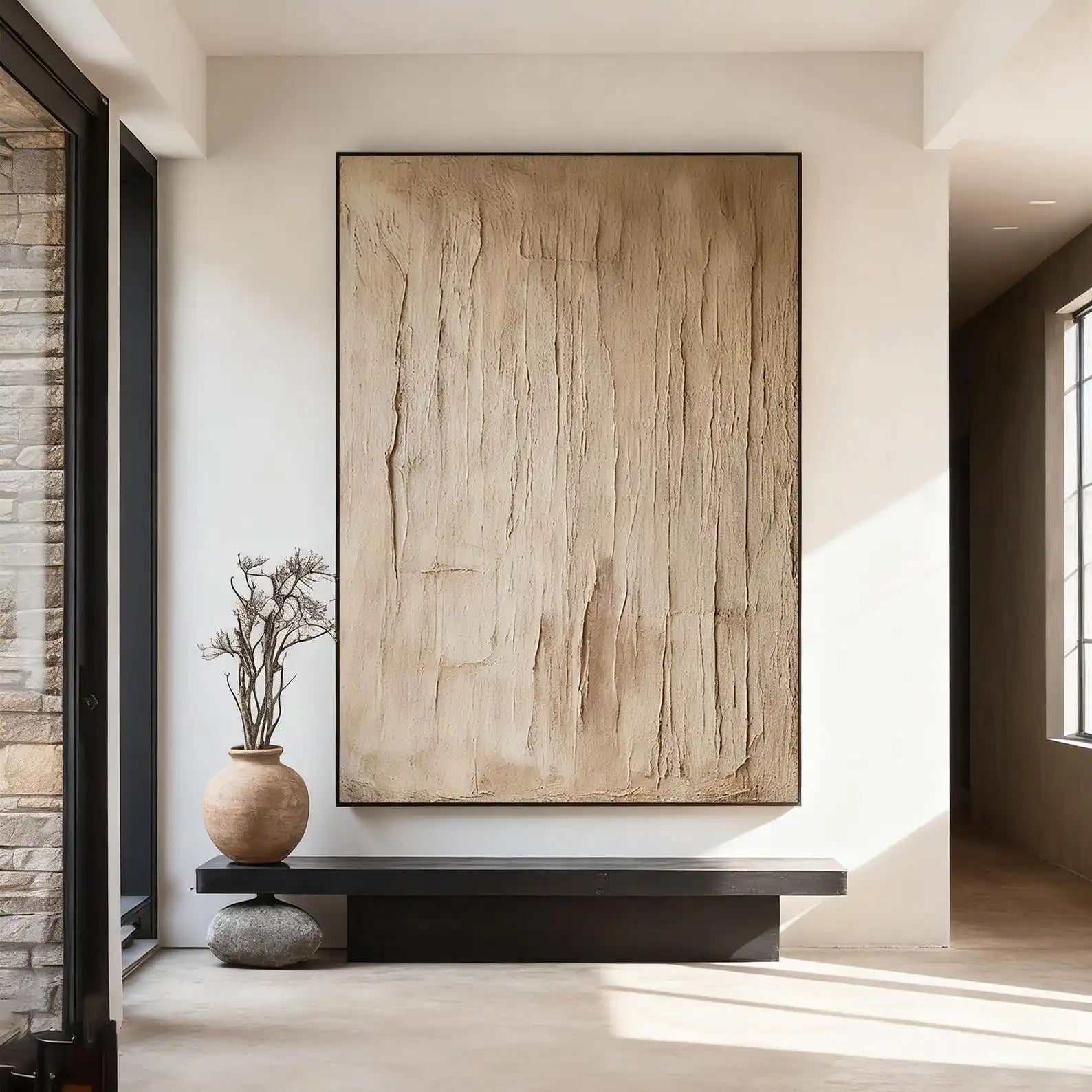 Tableau mural abstrait géométrique – Style Mid-Century