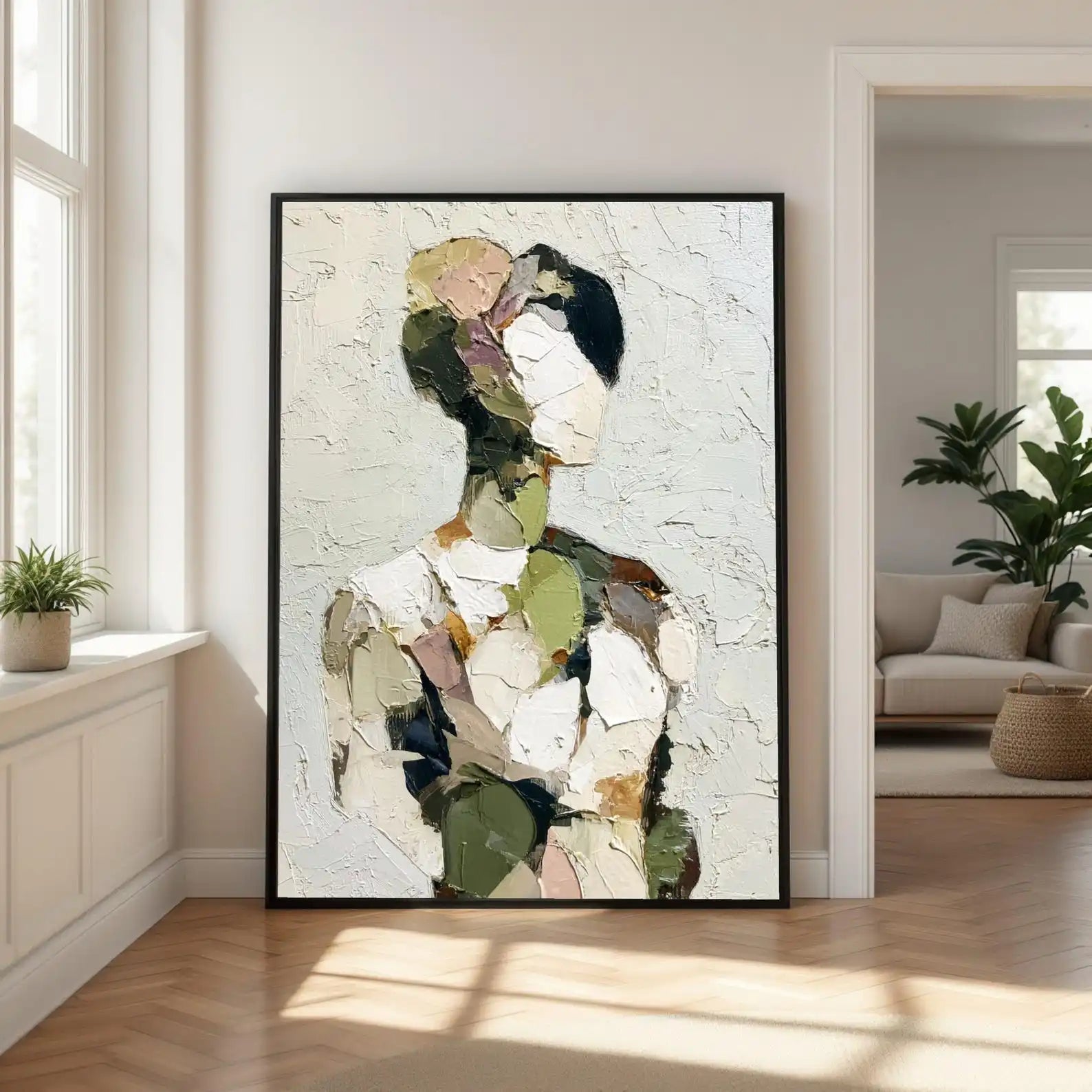 Tableau mural abstrait géométrique – Style Mid-Century