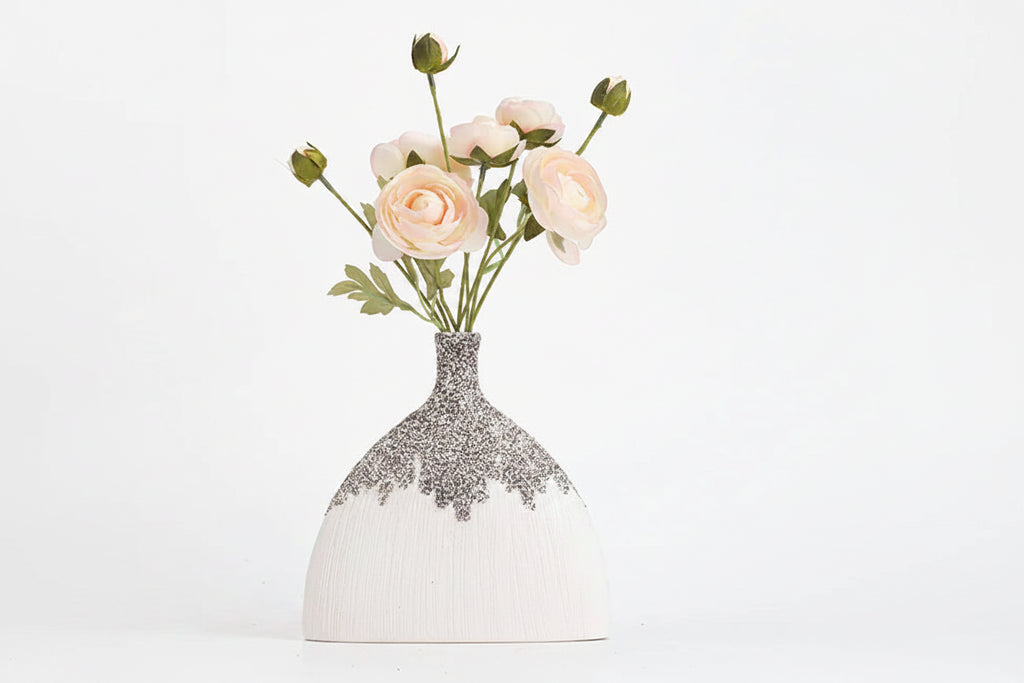 Vase Céramique Flocon – Contraste saisissant, texture givrée
