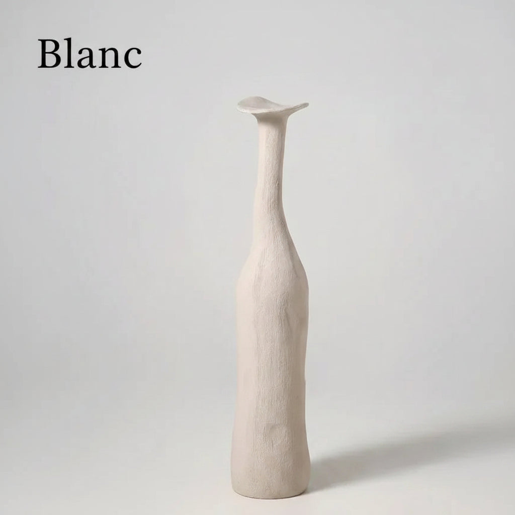 Vase Céramique Morandi – Silhouette brute, palette douce