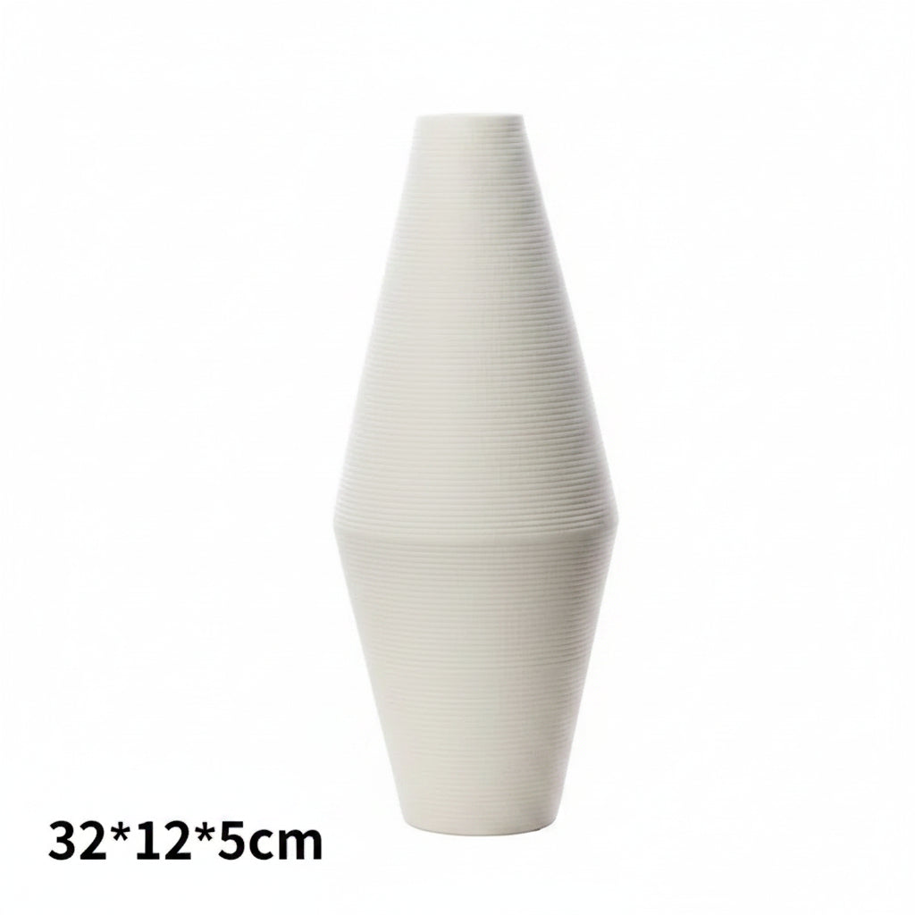 Vase Céramique Blanc Brossé – Pureté sculpturale, esprit nordique