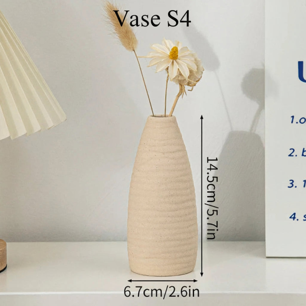 Vase Céramique Rétro – Formes rondes, âme douce