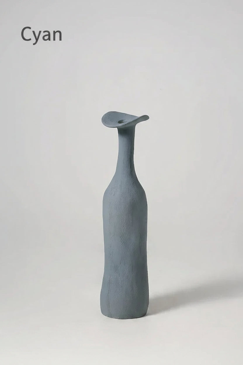 Vase Céramique Morandi – Silhouette brute, palette douce