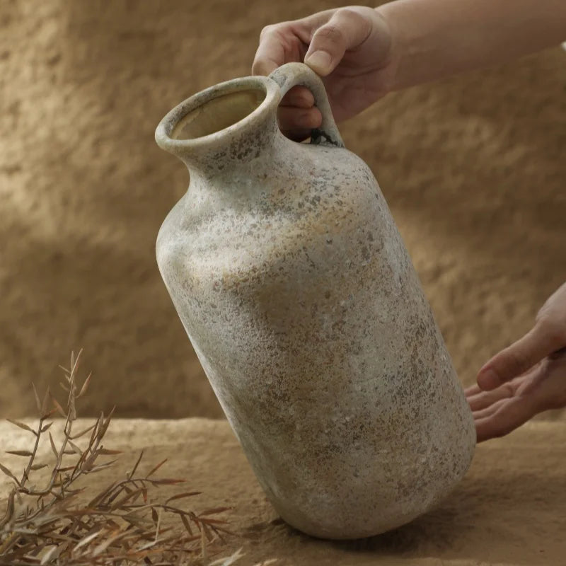 Vase Poterie Craquelée – Mémoire de la terre, beauté du temps qui passe
