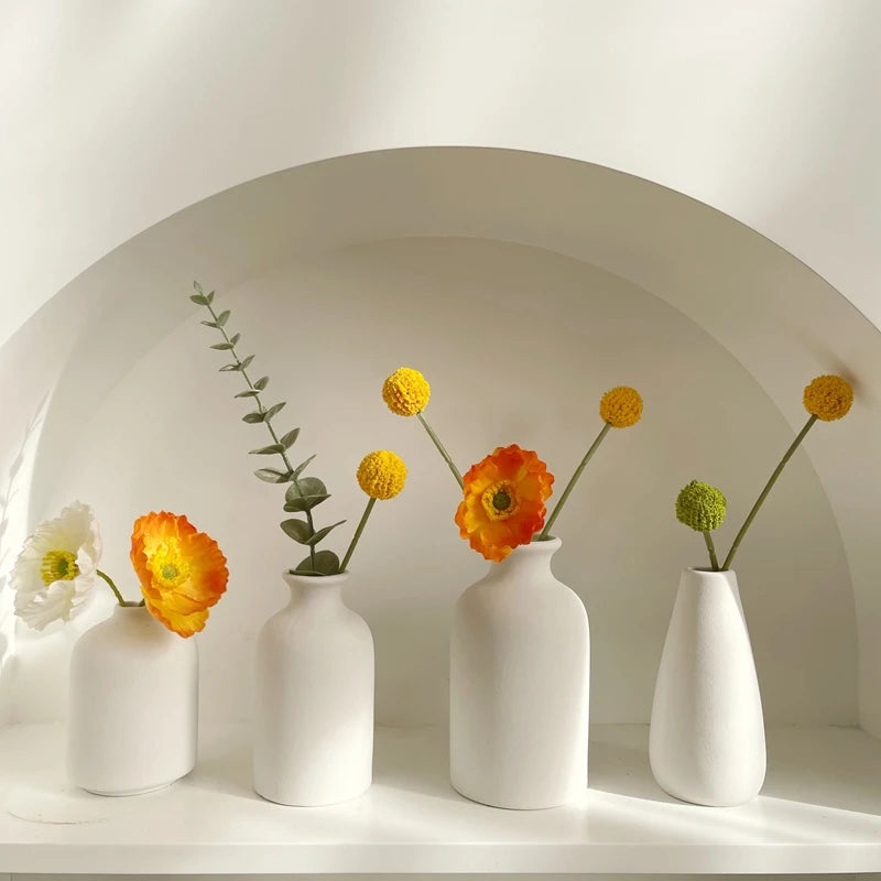 Vase Céramique Rétro – Formes rondes, âme douce